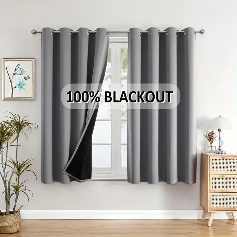 Rideaux occultants Nesty - Coloris gris, 100% occultant