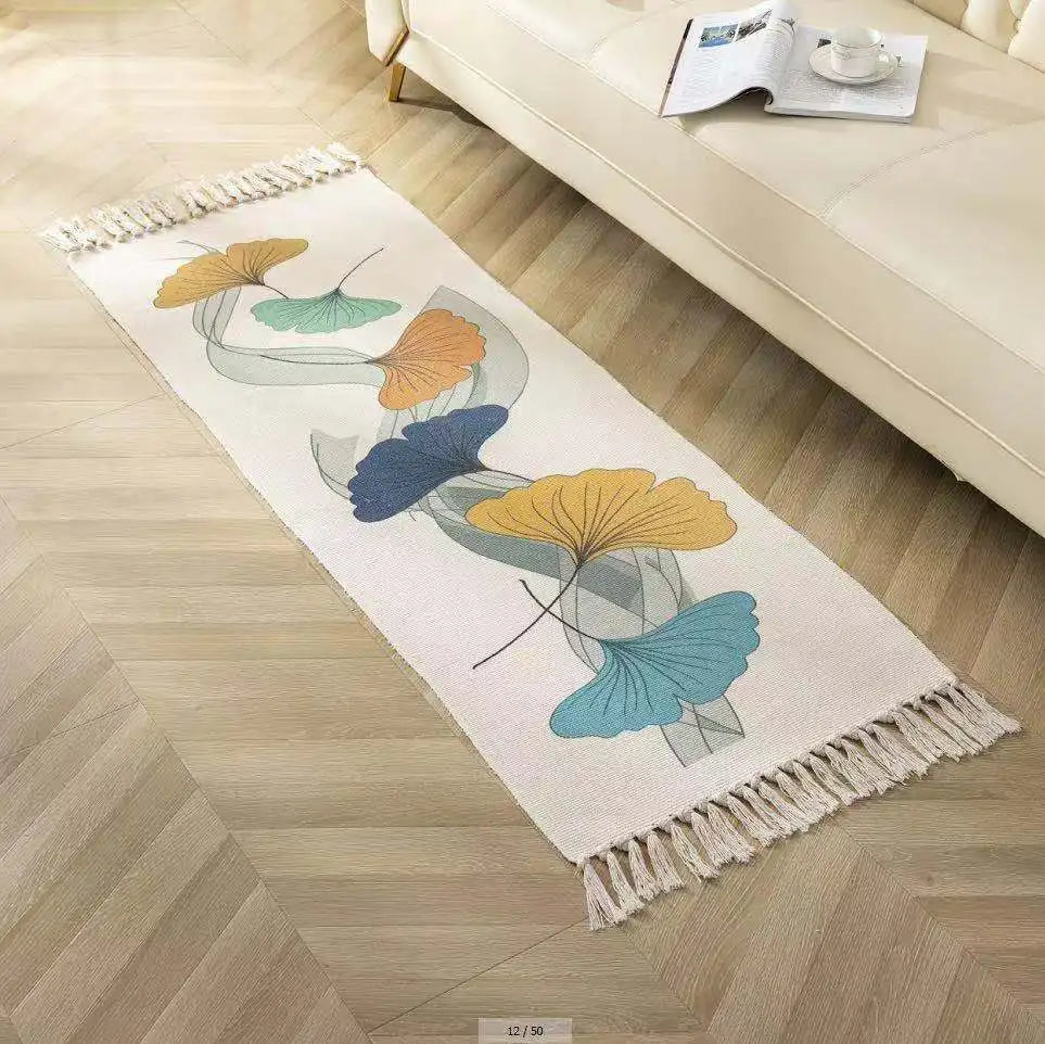 Tapis en coton et lin tissé main — motif berbère - Nesty (vue 22)