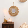 Miroir mural macramé rond, tressage simple et épuré (vue 6) - Nesty