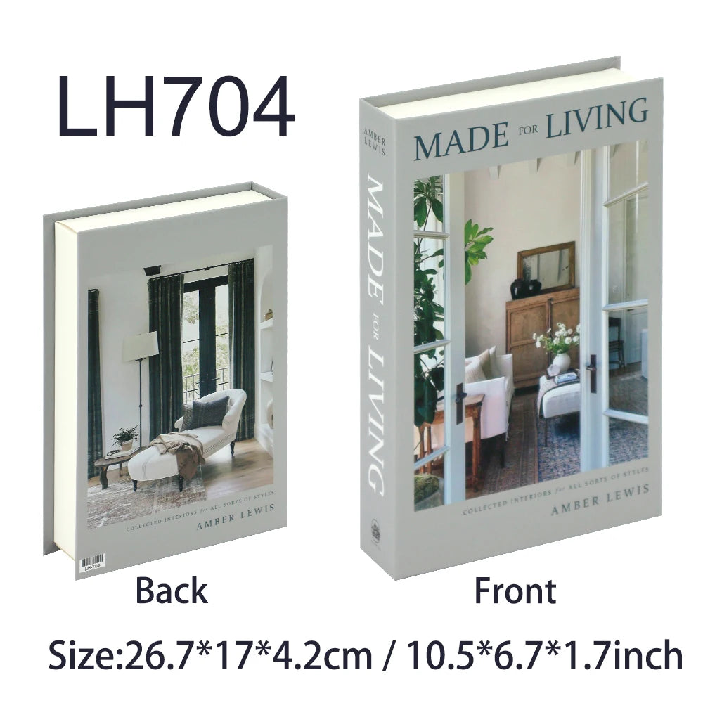 Faux livres décoratifs Nesty - Boîte de rangement style nordique (vue 9)