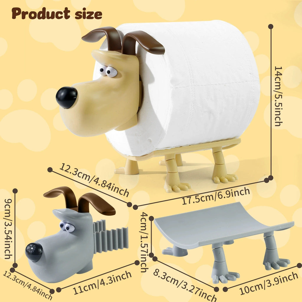 Porte-rouleau WC animal Nesty - Fiche dimensions du modèle chien
