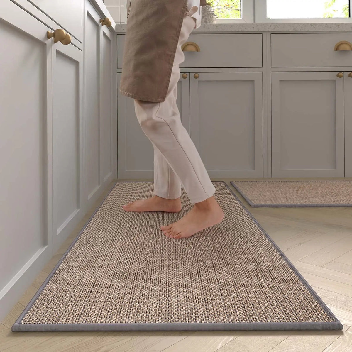 Tapis de cuisine imitation sisal — dos en caoutchouc naturel (vue 8) - Nesty