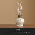 Petite lampe céramique fleurie, veilleuse chambre style ancien (vue 7) - Nesty