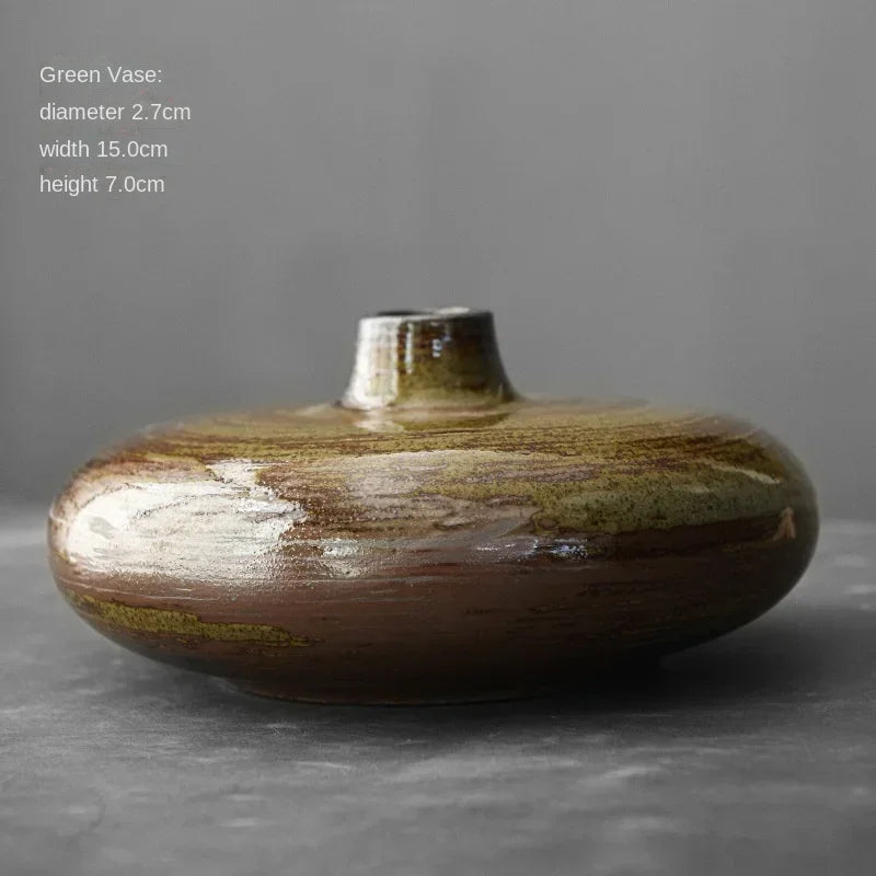 Petit vase en céramique antique, style japonisant zen (vue 7) - Nesty