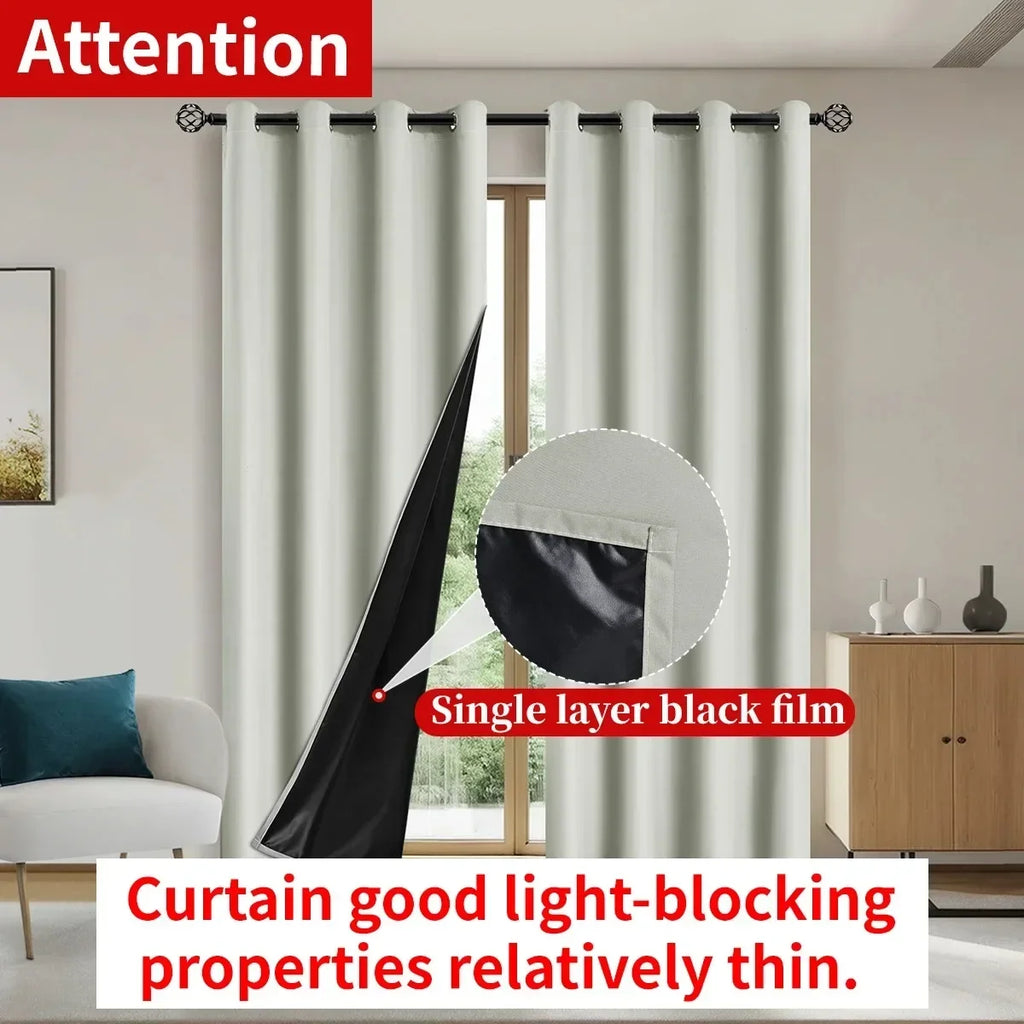 Rideaux occultants doublés Nesty - Lot de 2 pour chambre (vue 6)