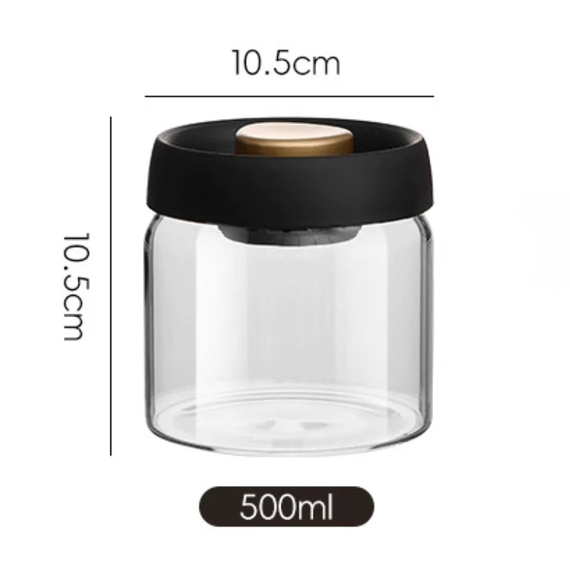 Bocal en verre sous vide pour café en grains, grande contenance - Nesty (vue 7)