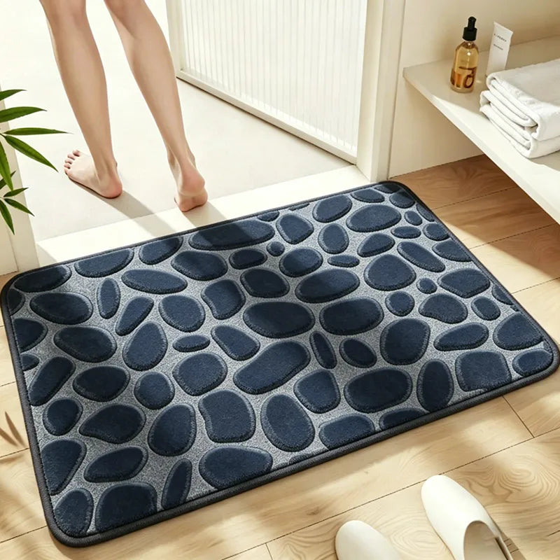 Tapis de bain en microfibre — texture galets, doux et absorbant - Nesty (vue 16)