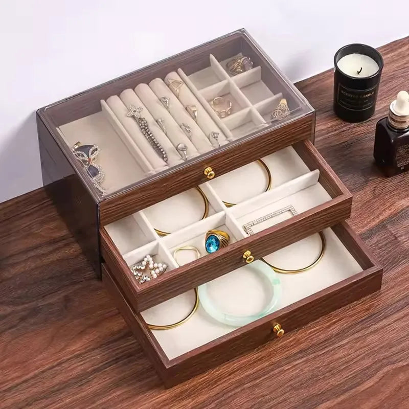 Boîte à bijoux en bois à tiroirs (vue 9) - Nesty