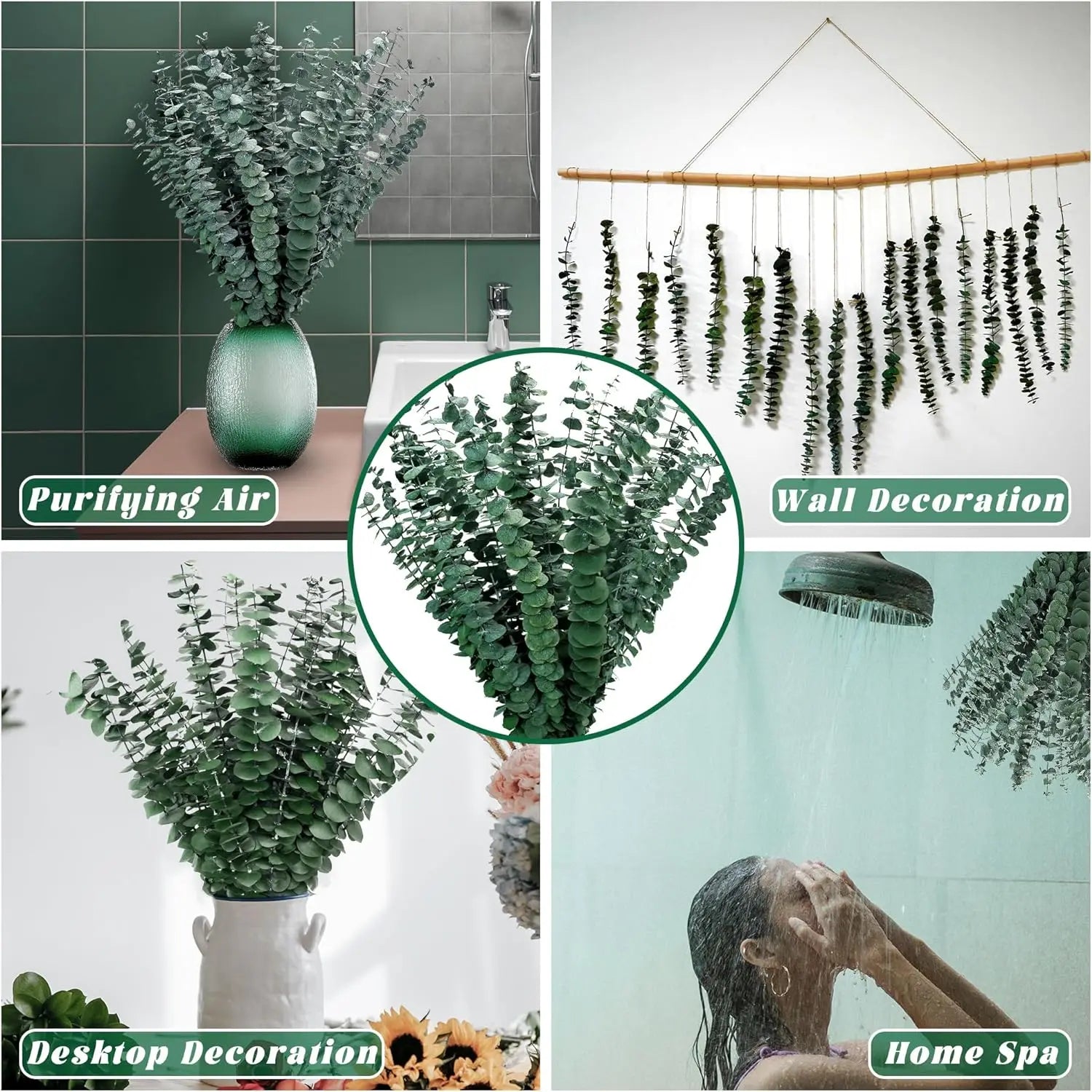 Branches d'eucalyptus séché naturel 43cm, pour douche et vasque (vue 5) - Nesty
