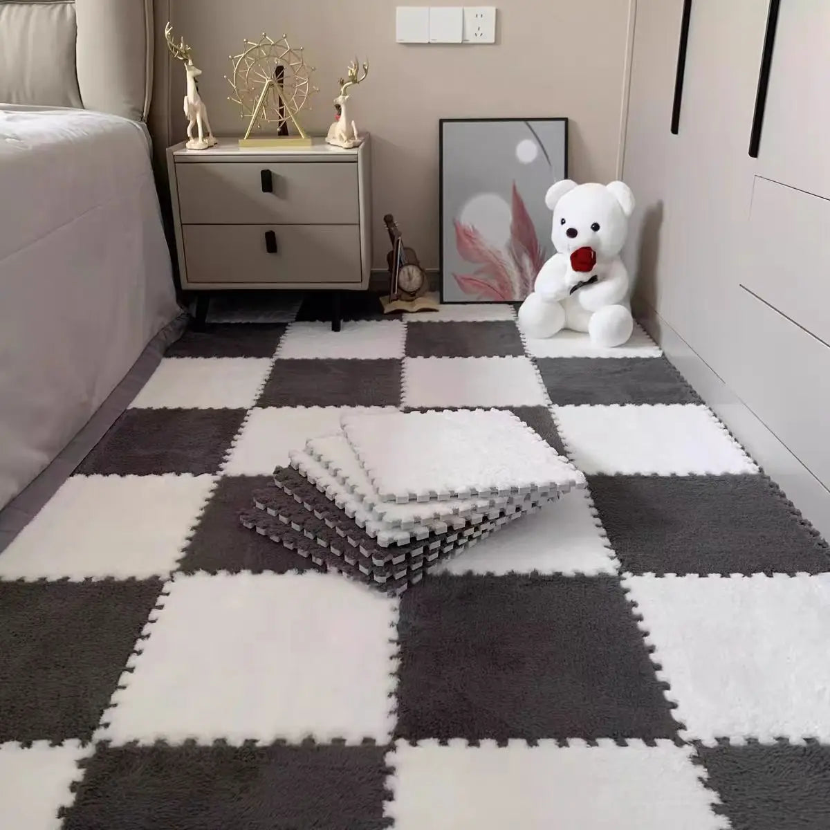 Tapis puzzle mousse moelleux Nesty - Lot de 10 dalles (vue 12)