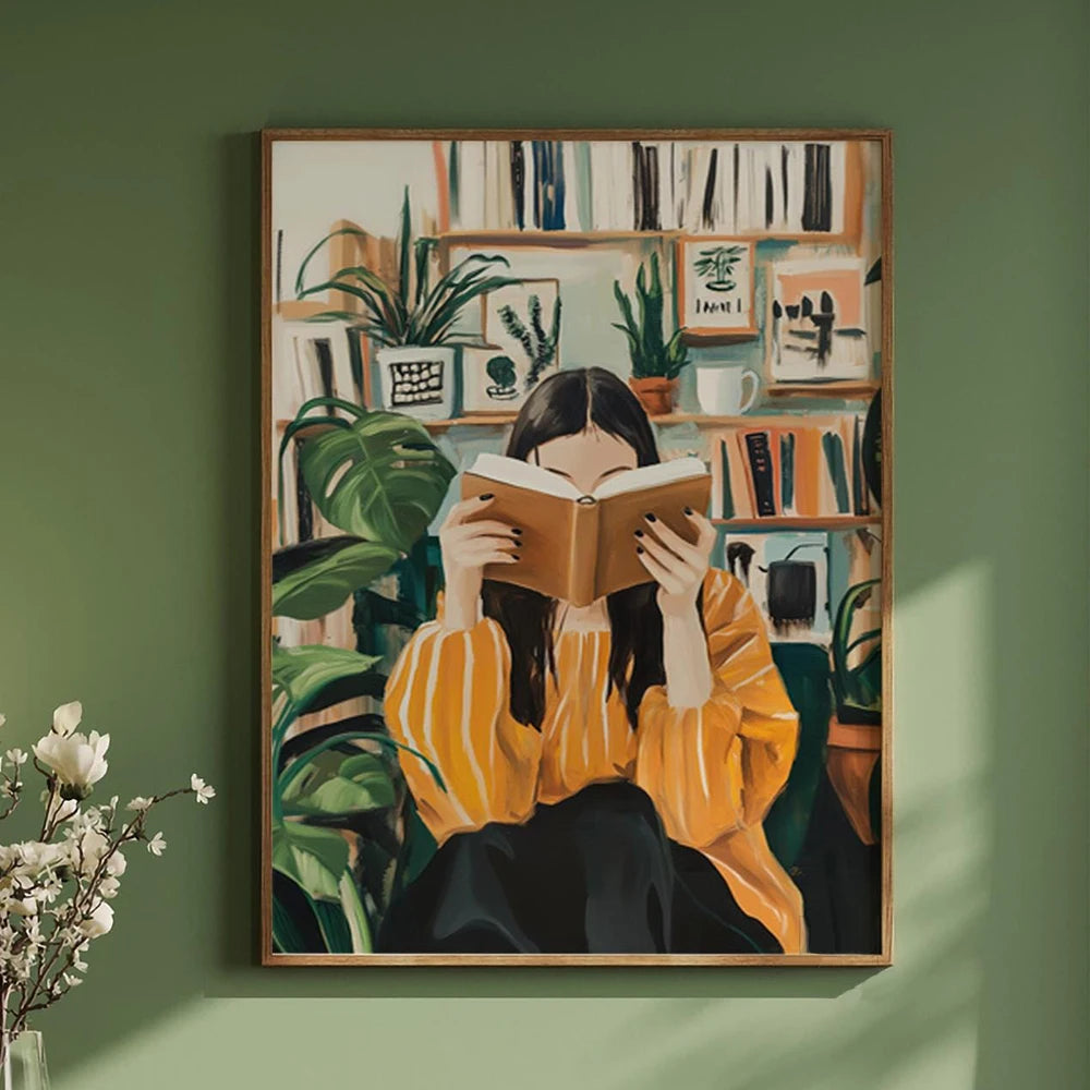 Toile imprimée silhouette abstraite aux fleurs Nesty - Art mural minimaliste (vue 14)