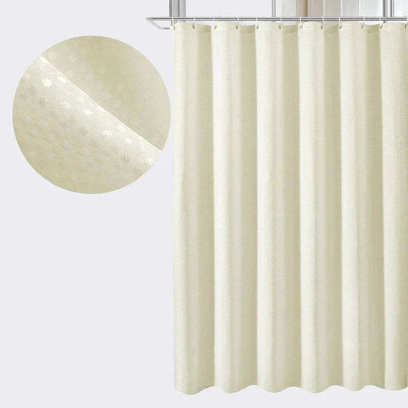 Rideau de douche gaufré opaque — cloison de douche avec crochets - Nesty (vue 22)