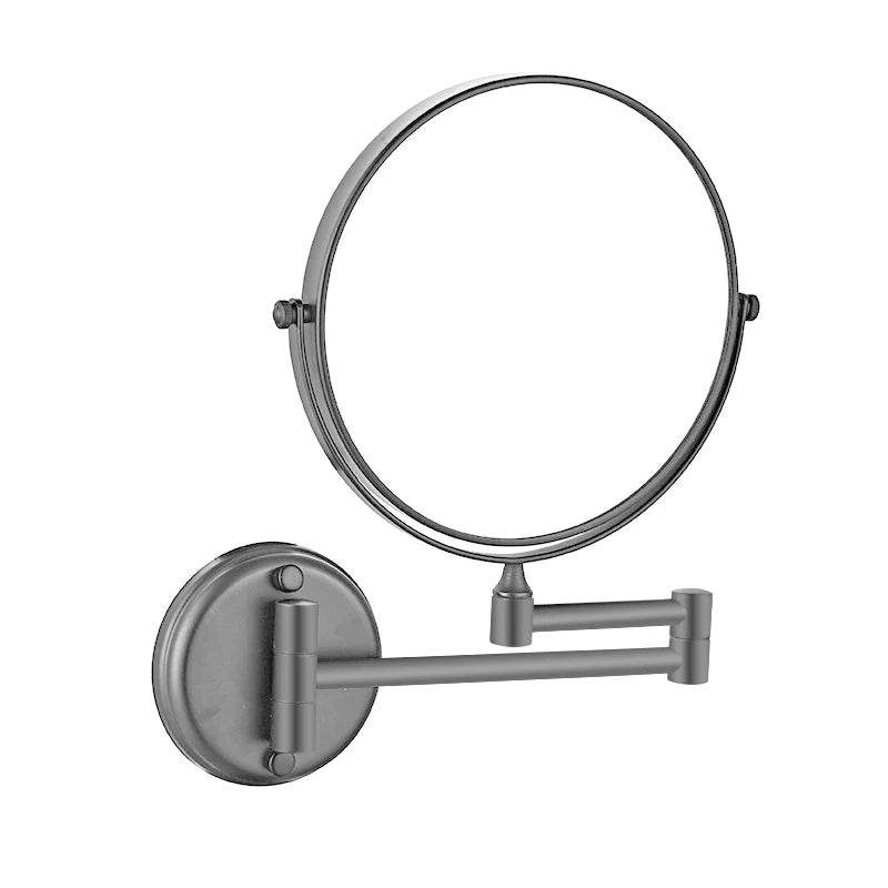 Miroir grossissant x3 double face — bras extensible mural doré (vue 9) - Nesty