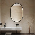 Miroir cintré en aluminium noir — format vertical ou horizontal - Nesty (vue 1)