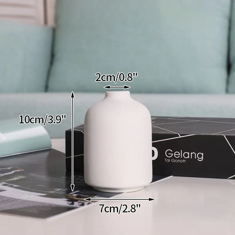 Vase en céramique blanc, style nordique épuré - Nesty (vue 10)