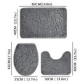 Set de tapis de bain en microfibre — motif pierre, 3 pièces - Nesty (vue 11)