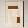 Toile imprimée géométrique texturée Nesty - Art mural minimaliste beige (vue 20)
