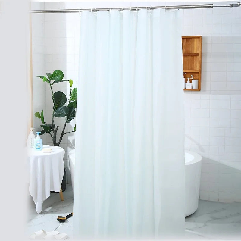 Rideau de douche vagues en PEVA imperméable, effet drapé ondulé - Nesty (vue 7)