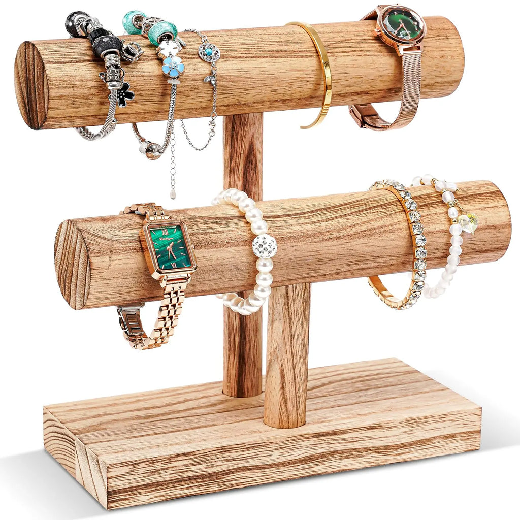 Présentoir à bracelets en bois — deux niveaux - Nesty (vue 7)