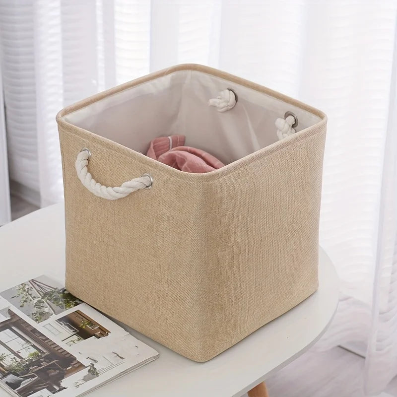 Boîte de rangement pliable en lin pour vêtements (vue 8) - Nesty