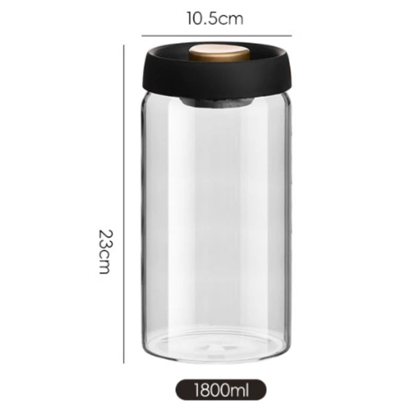 Bocal en verre sous vide pour café en grains, grande contenance - Nesty (vue 10)