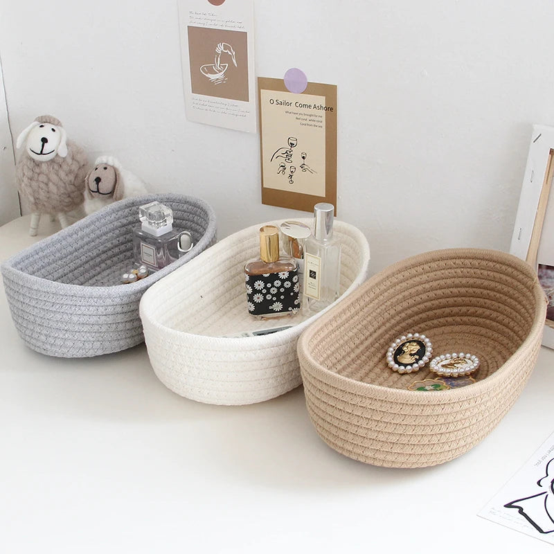 Panier de rangement tressé multifonction pour bureau - Nesty (vue 1)