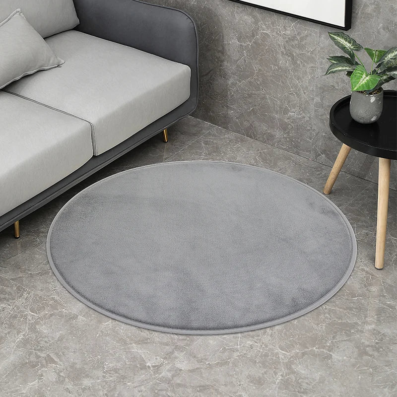 Petit tapis rond texturé Nesty - Tapis d'appoint moelleux (vue 6)
