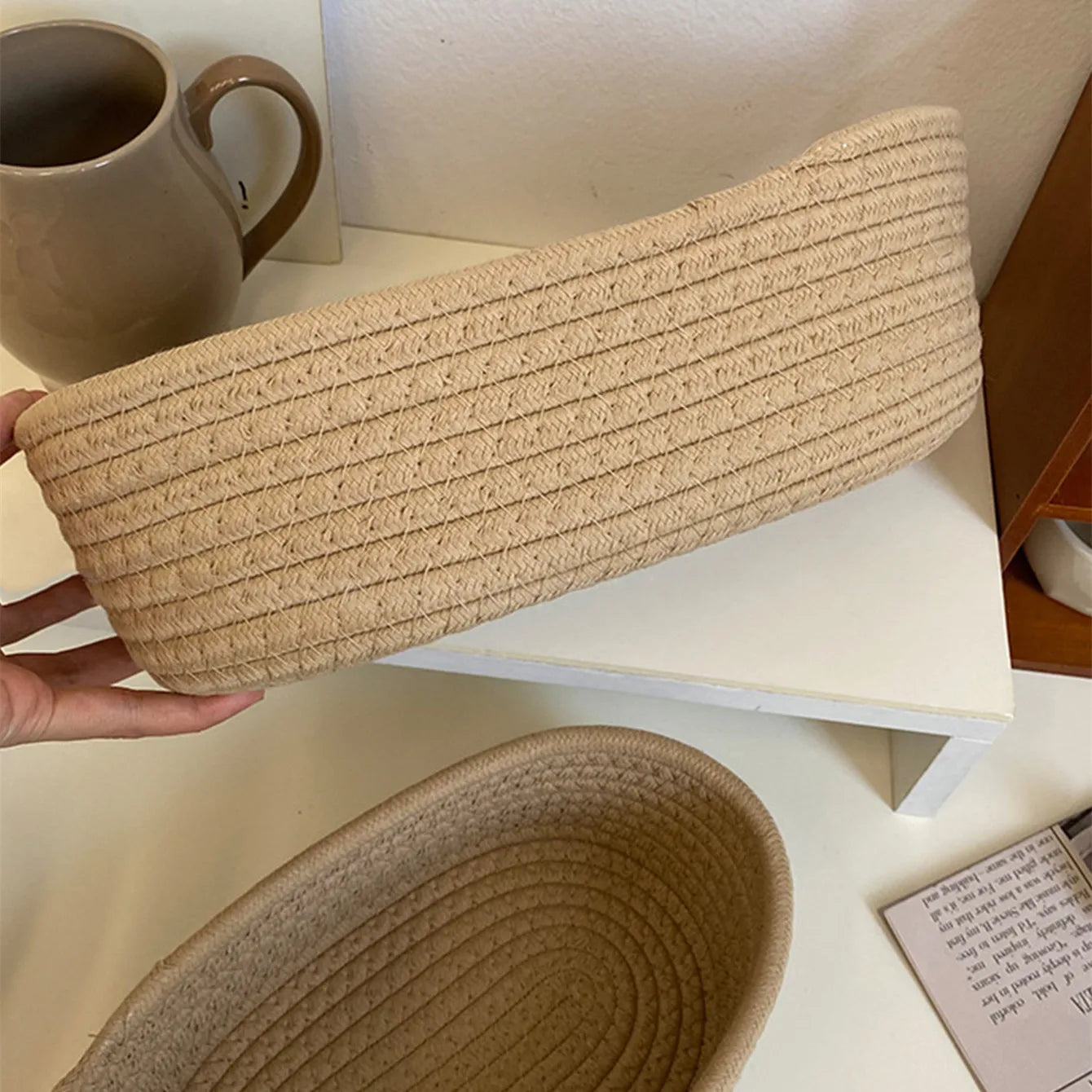 Panier de rangement tressé multifonction pour bureau - Nesty (vue 4)