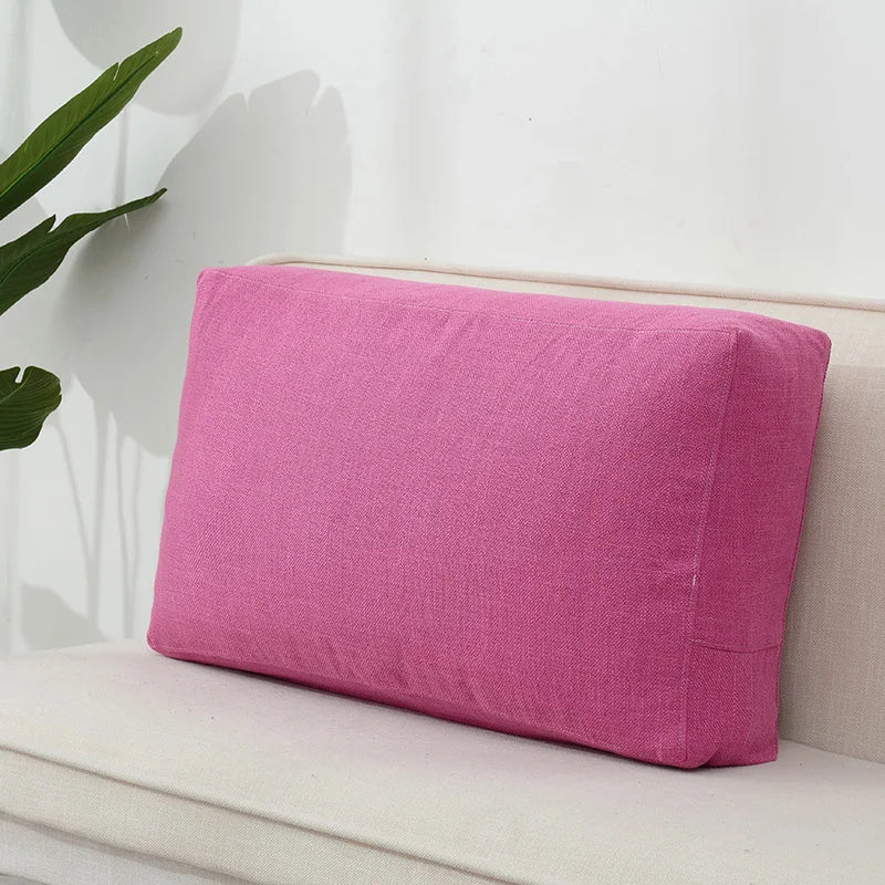 Housse de coussin rectangulaire en coton et lin — style nordique uni - Nesty (vue 21)