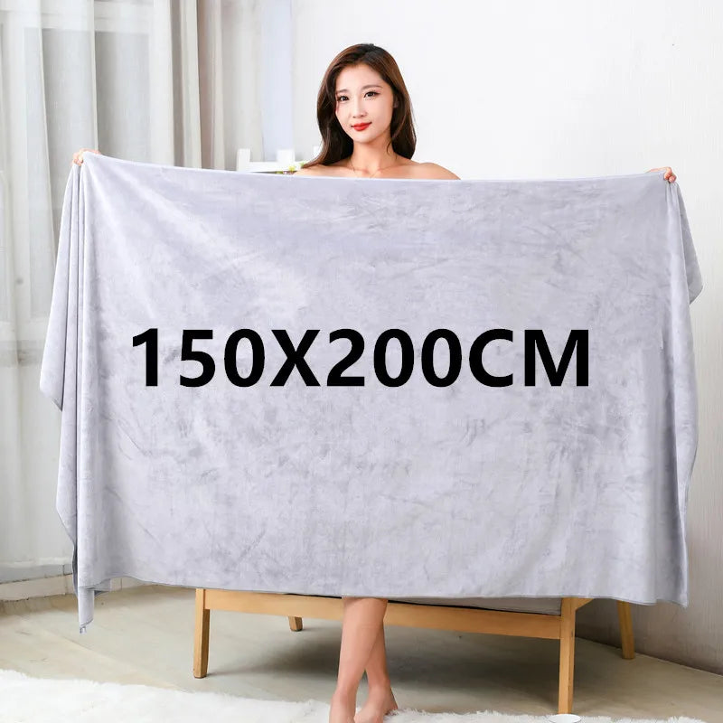 Grande serviette en microfibre épaisse — 150 x 200 cm - Nesty (vue 1)