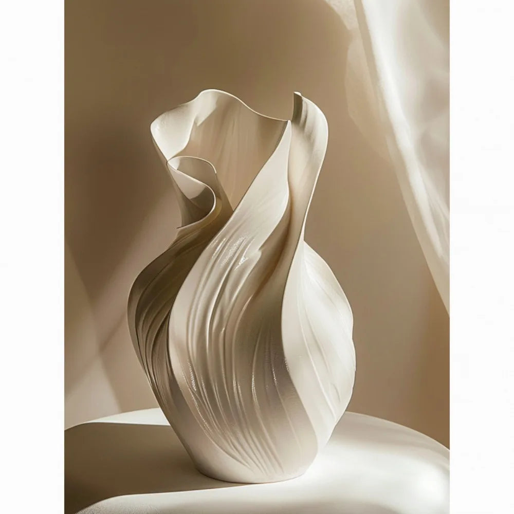 Vase en porcelaine à motif rotatif - Nesty (vue 1)