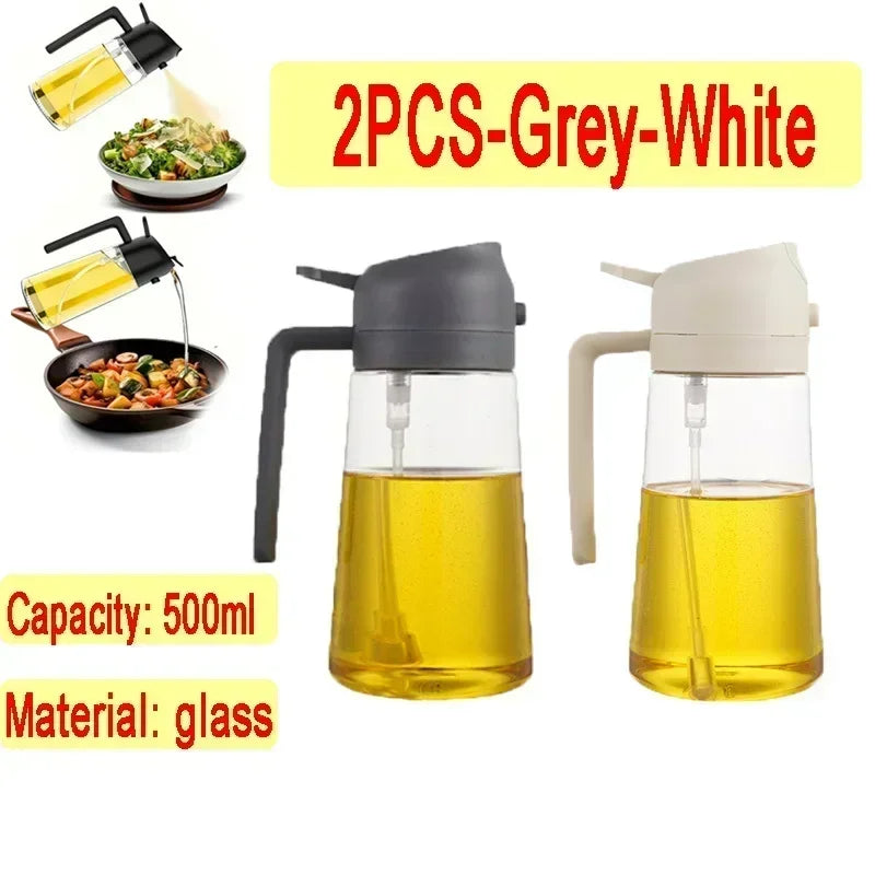 Flacon vaporisateur et verseur d'huile en verre, 500 ml - Nesty (vue 21)