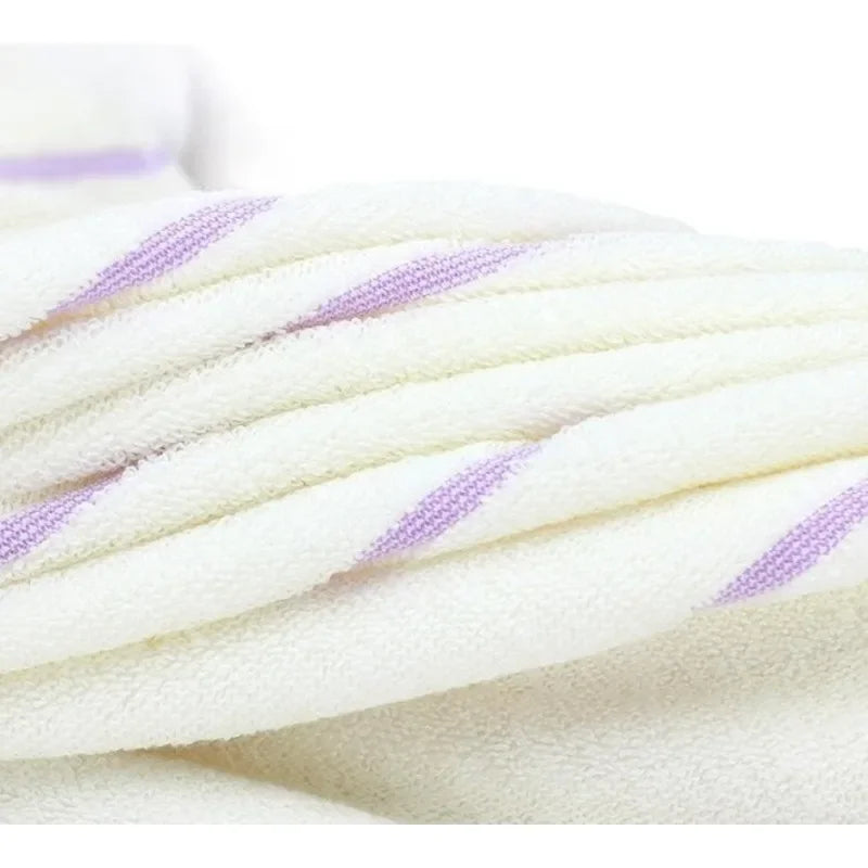 Duo de serviettes brodées lavande en coton — 35 x 75 cm - Nesty (vue 5)
