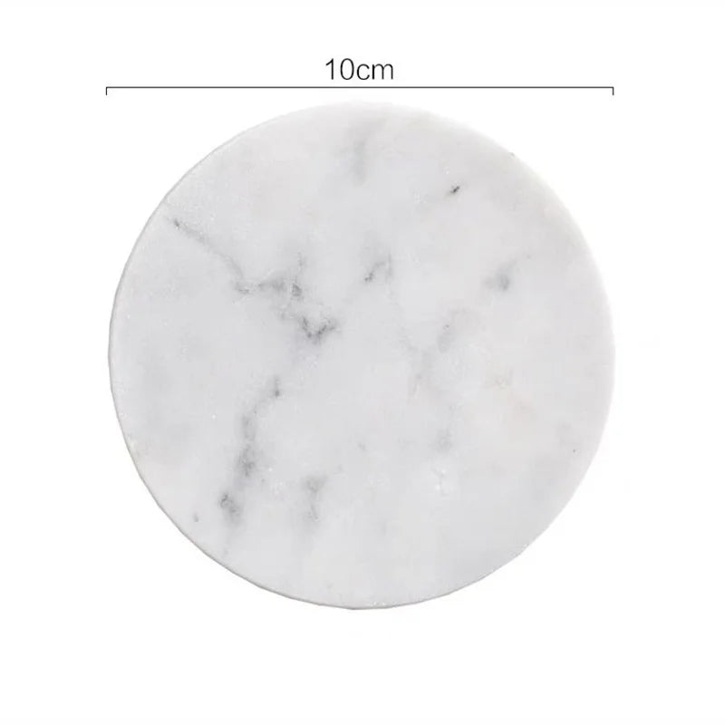 Dessous de verre scandinave en marbre naturel, anti-brûlure (vue 13) - Nesty