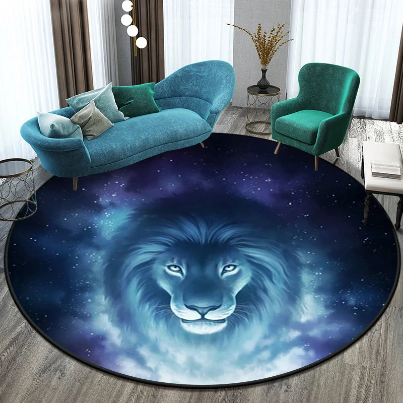 Tapis rond illustré tigre — pour chambre d'enfant - Nesty (vue 6)