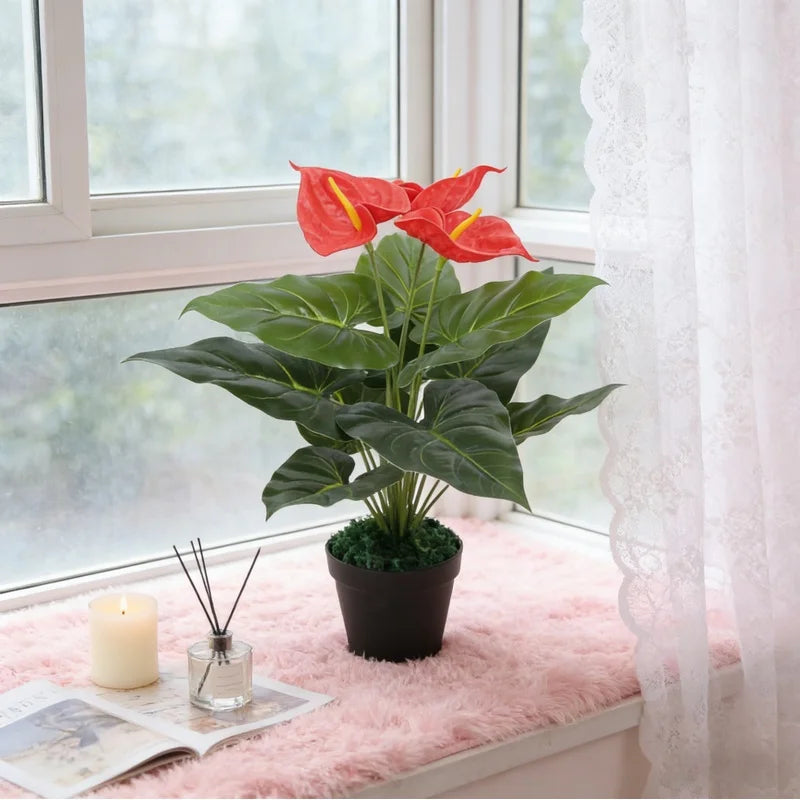 Plante artificielle décorative à fleurs, 45 cm avec éclairage - Nesty (vue 7)
