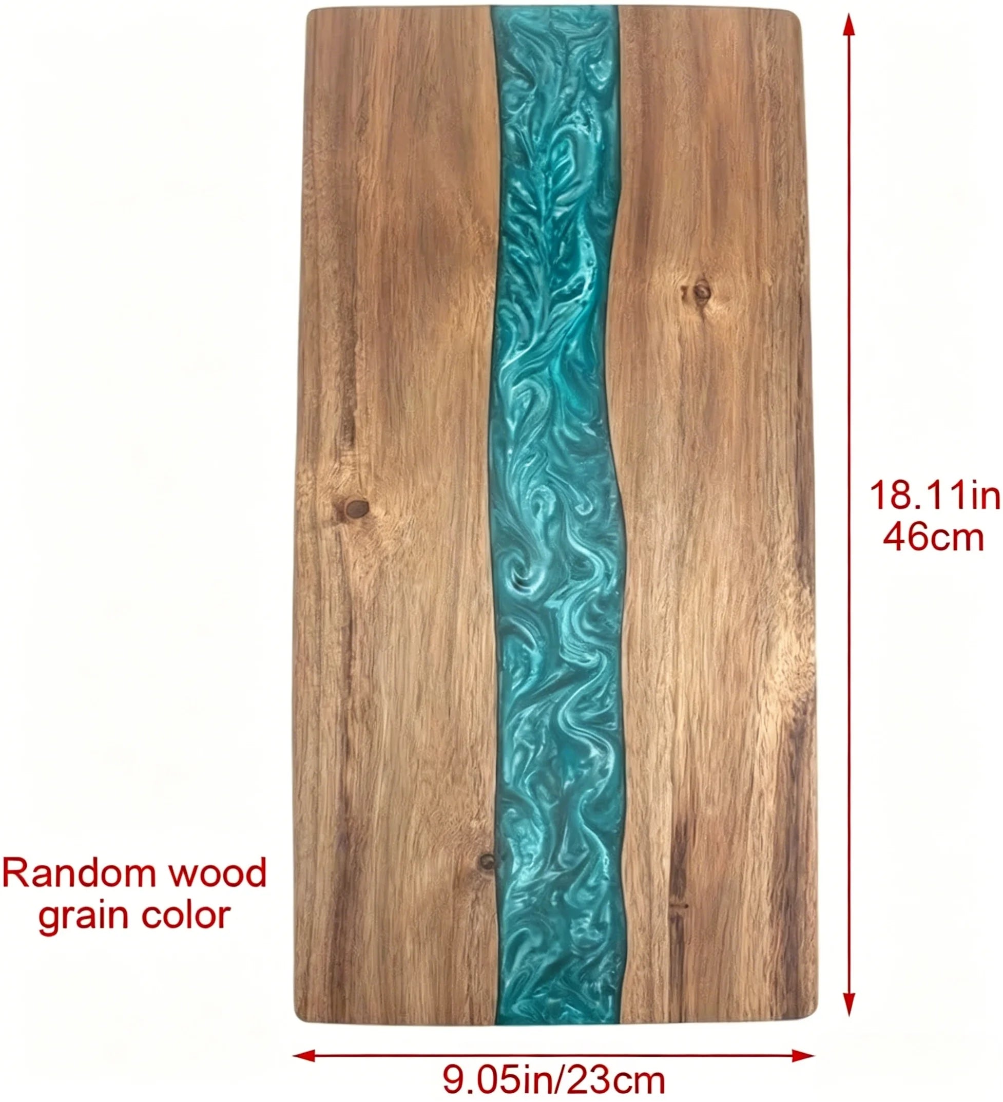 Planche à découper bois et résine bleu océan - Nesty (vue 5)
