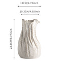 Vase en céramique texturiée blanc crème, esprit wabi-sabi japandi (vue 7) - Nesty