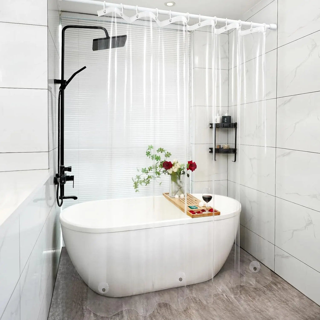 Doublure de rideau de douche légère avec aimants et crochets - Nesty (vue 9)