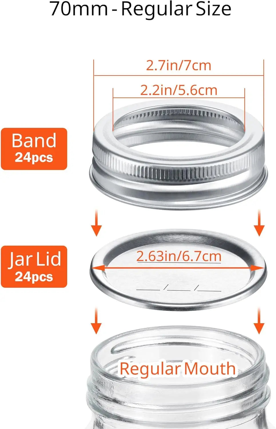 Lot de couvercles pour bocaux à conserve, joints silicone réutilisables - Nesty (vue 2)