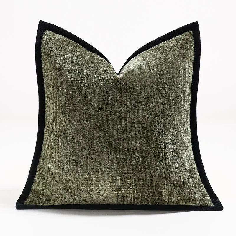 Housse de coussin en chénille épaisse Nesty - Uni, bords piqués (vue 11)