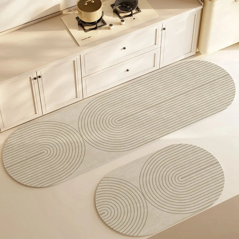 Tapis de cuisine long à rayures en diatomée (vue 7) - Nesty
