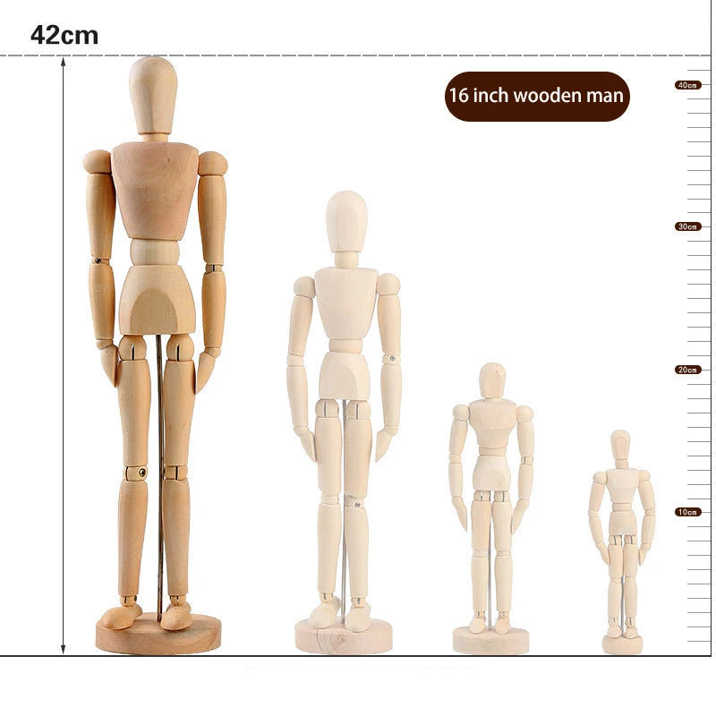 Figurine articulée en bois — silhouette d'artiste - Nesty (vue 15)