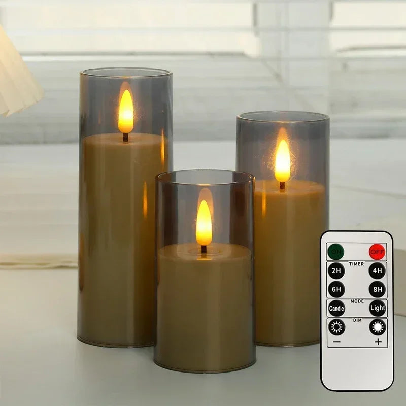 Bougie LED acrylique sans flamme Nesty - Télécommande et minuterie (vue 9)