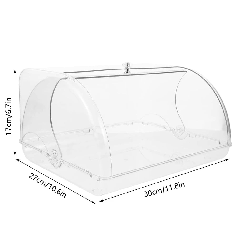 Boîte à pain en acrylique transparent avec couvercle à enroulement - Nesty (vue 3)