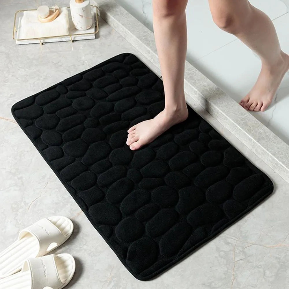 Tapis de bain pelucheux effet galets — confort moelleux - Nesty (vue 11)