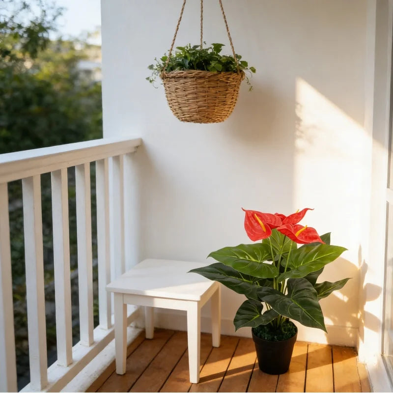 Plante artificielle décorative à fleurs, 45 cm avec éclairage - Nesty (vue 5)