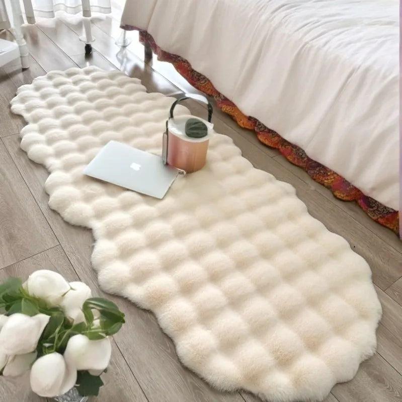 Tapis ovale en fausse fourrure douce Nesty - Chevet (vue 9)