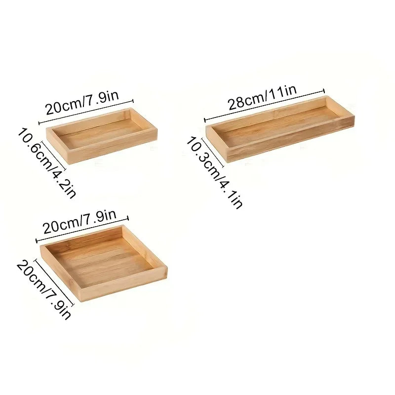 Plateau rectangulaire en bois — thé et service (vue 6) - Nesty