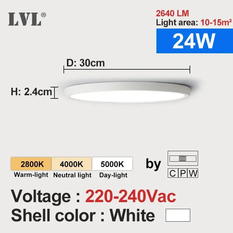 Plafonnier LED bois et blanc Nesty - 3 températures de lumière (vue 20)